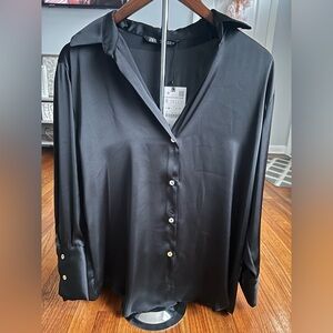 Zara Satin Effect Blouse